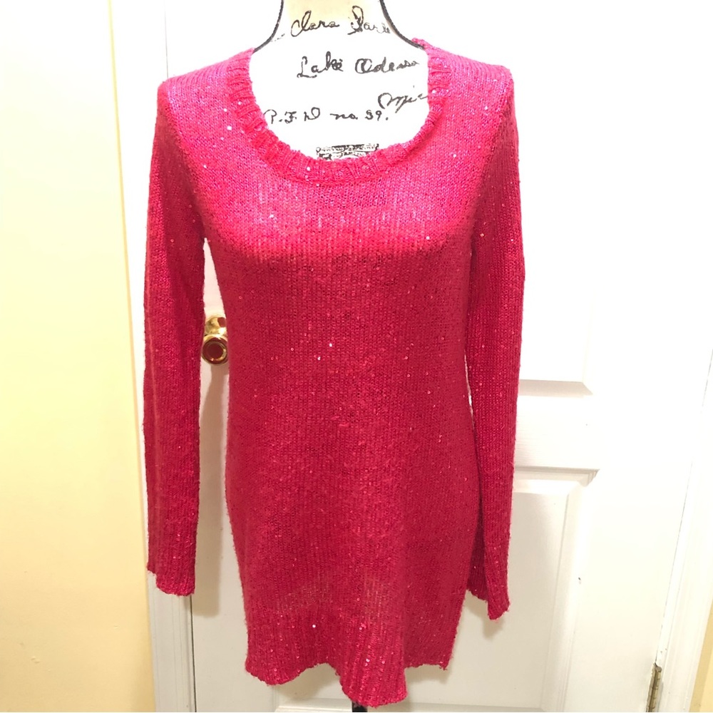 Women’s Long Sleeve Sequin Sweater- Motherhood Maternity - $15